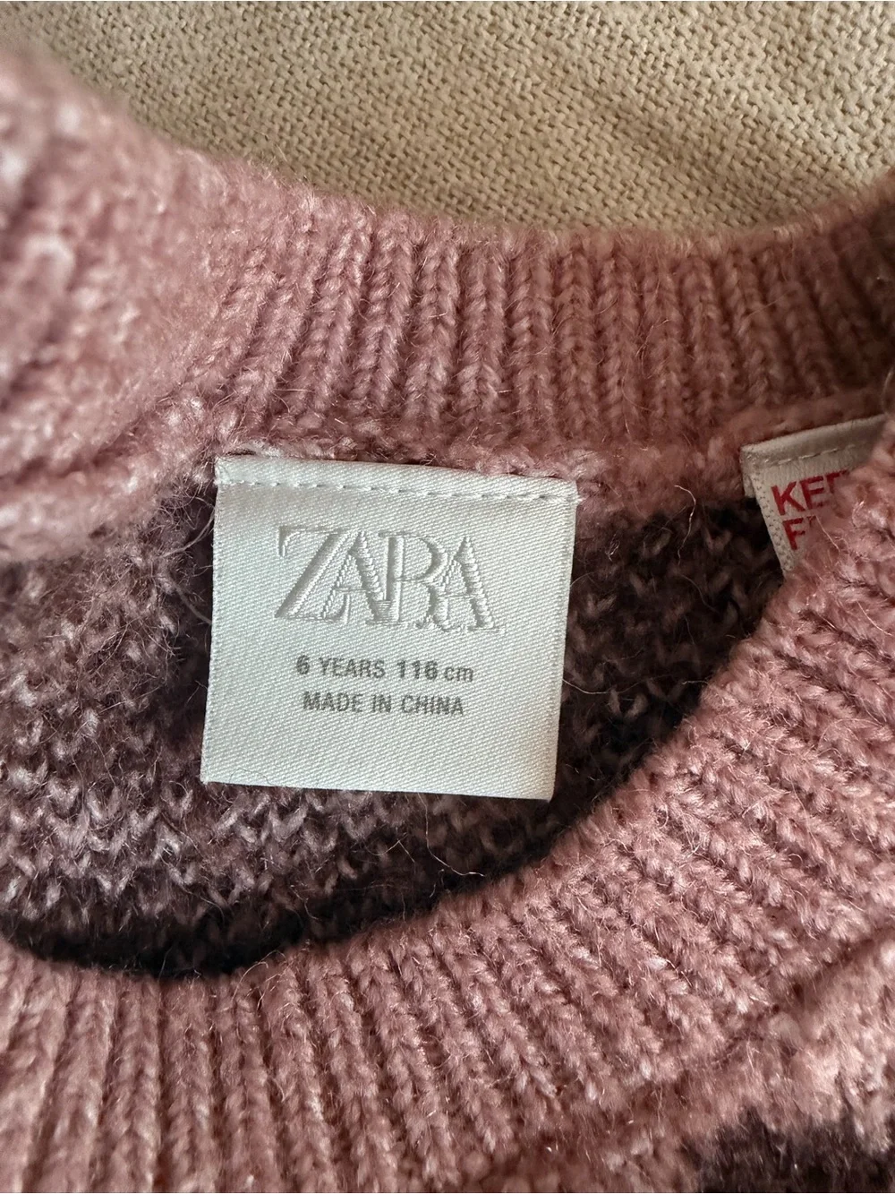 Kids Zara Pink Leopard Crewneck Sweater